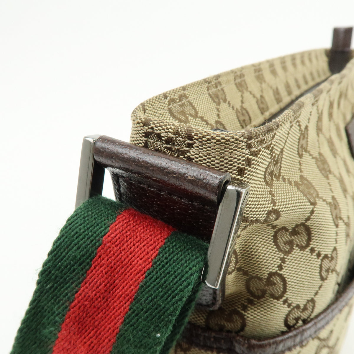 GUCCI Sherry GG Canvas Leather Shoulder Bag Crossbody Bag Beige 189751