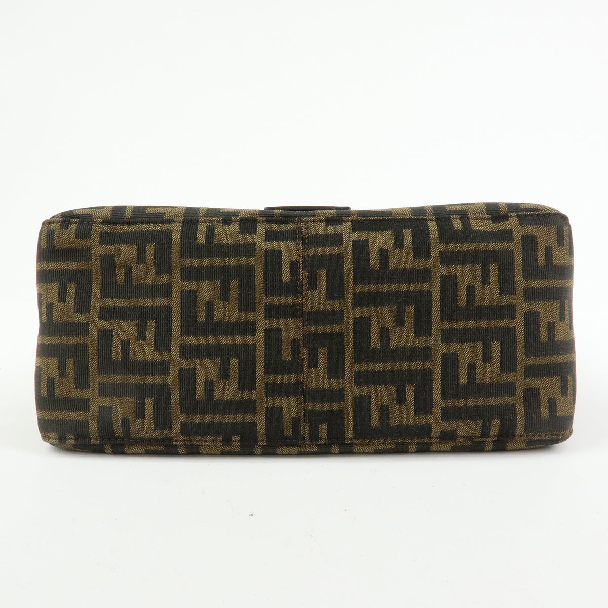 FENDI Zucca Mamma Baguette Jacquard Canvas Leather Shoulder Bag 8BR001