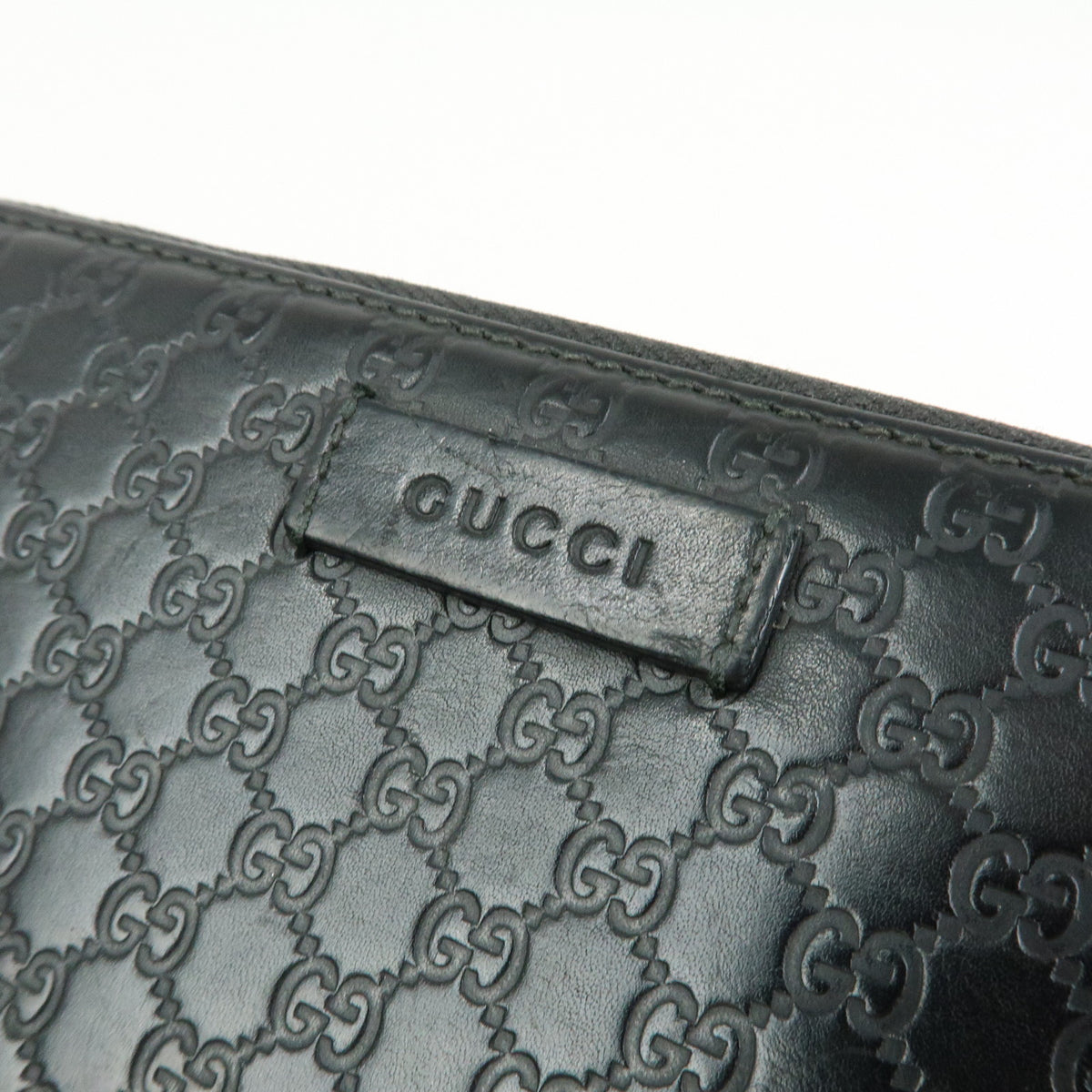 GUCCI Microguccissima Leather Zippy Long Wallet Black 449391