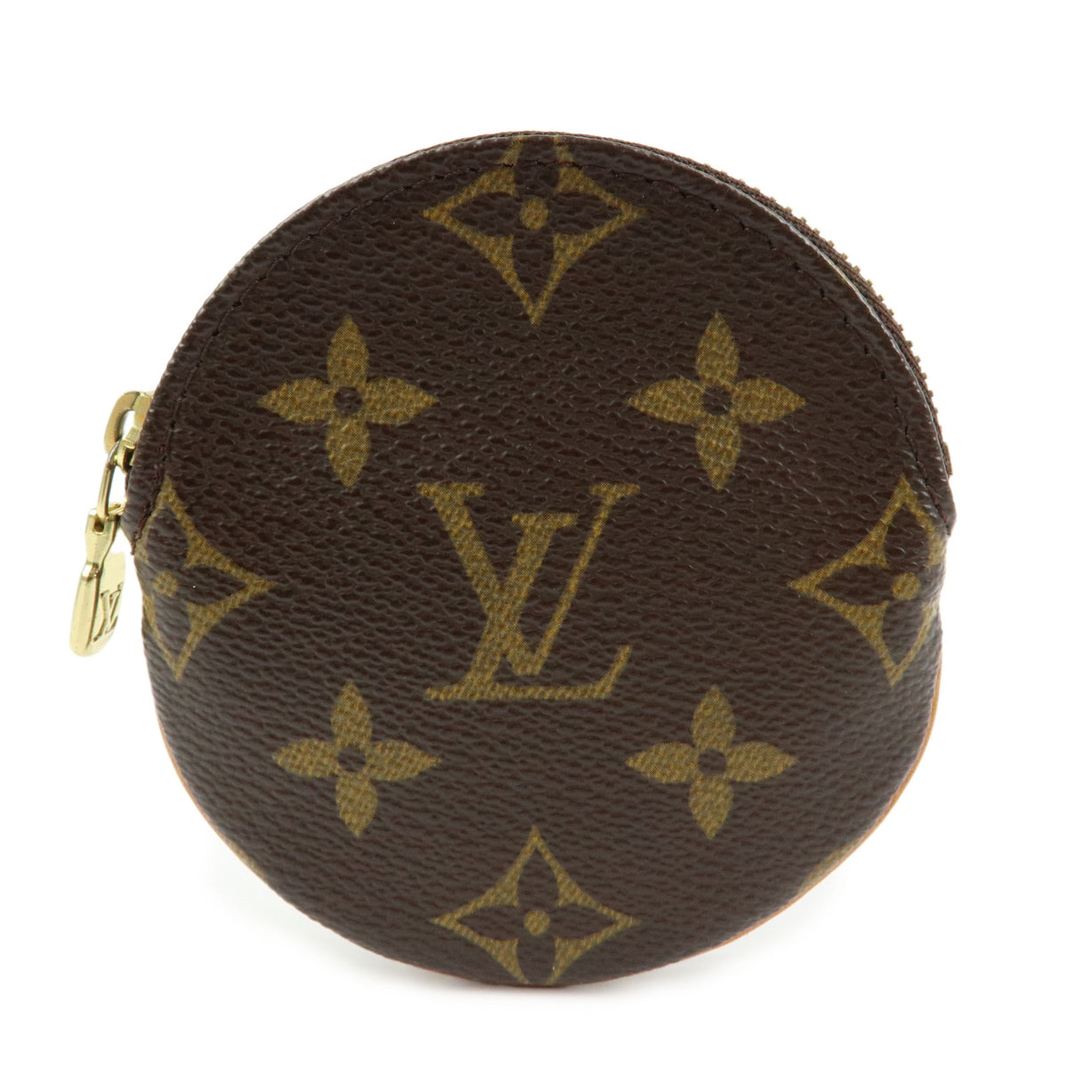 Louis Vuitton Monogram Porte Monnaie Rond Coin Case Brown M61926