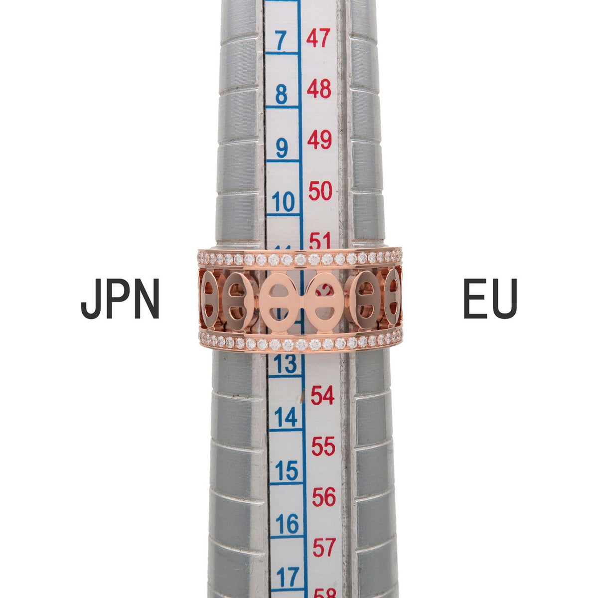 HERMES Chaine d'Ancre Divine PM Diamond Ring K18 750PG #52 US6