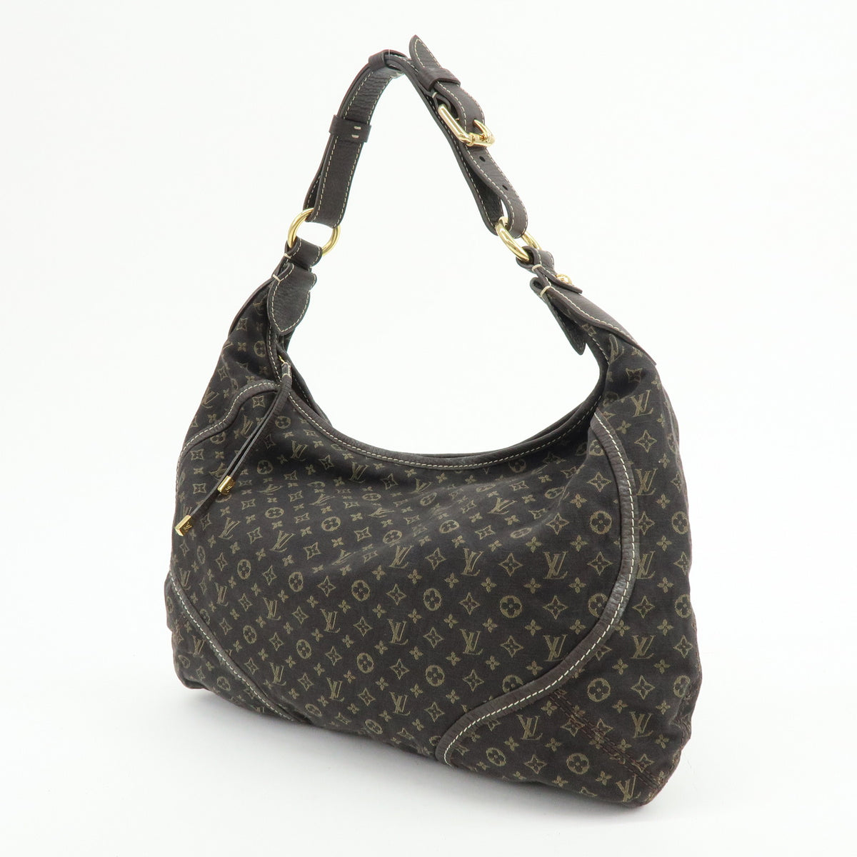 Louis Vuitton Monogram Mini Lin Manon MM Shoulder Bag Ebene M95619