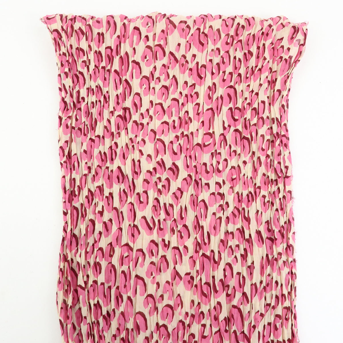Louis Vuitton Leopard Cotton 100% Shawl Scarf Pink Green 401910