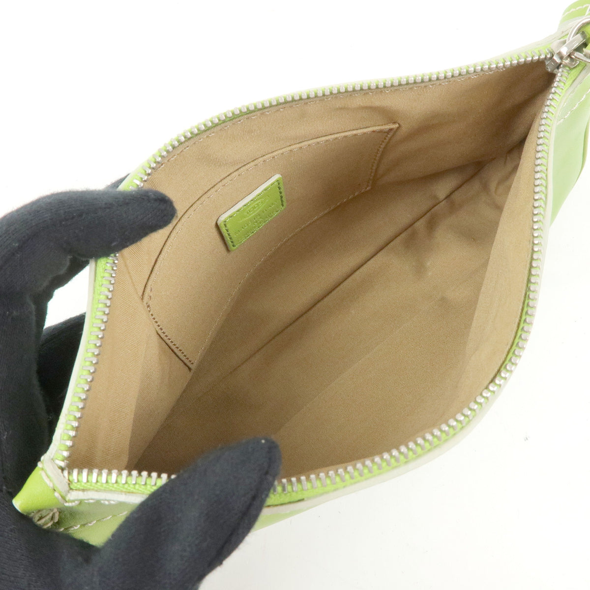 TOD'S Leather Shoulder Bag Hand Bag Light Green