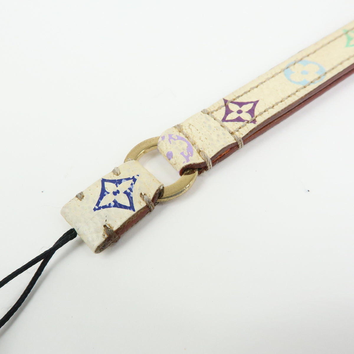 Louis Vuitton Monogram Multicolor Dragonne Telephone Strap Blanc M92597