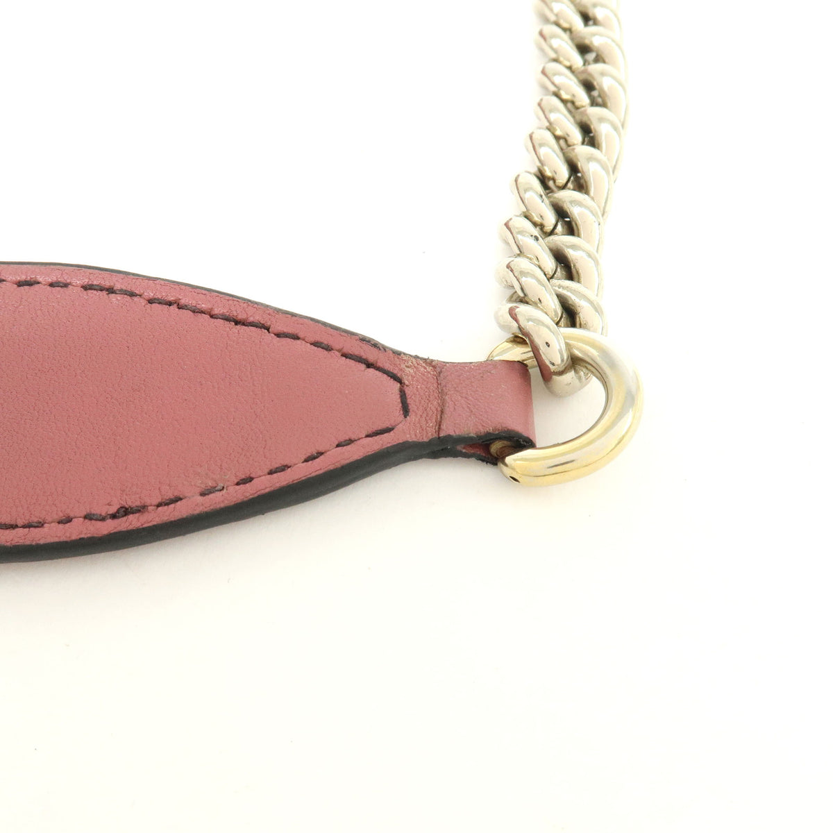 GUCCI Horsebit Guccissima Leather Chain Shoulder Hand Bag Pink 295402