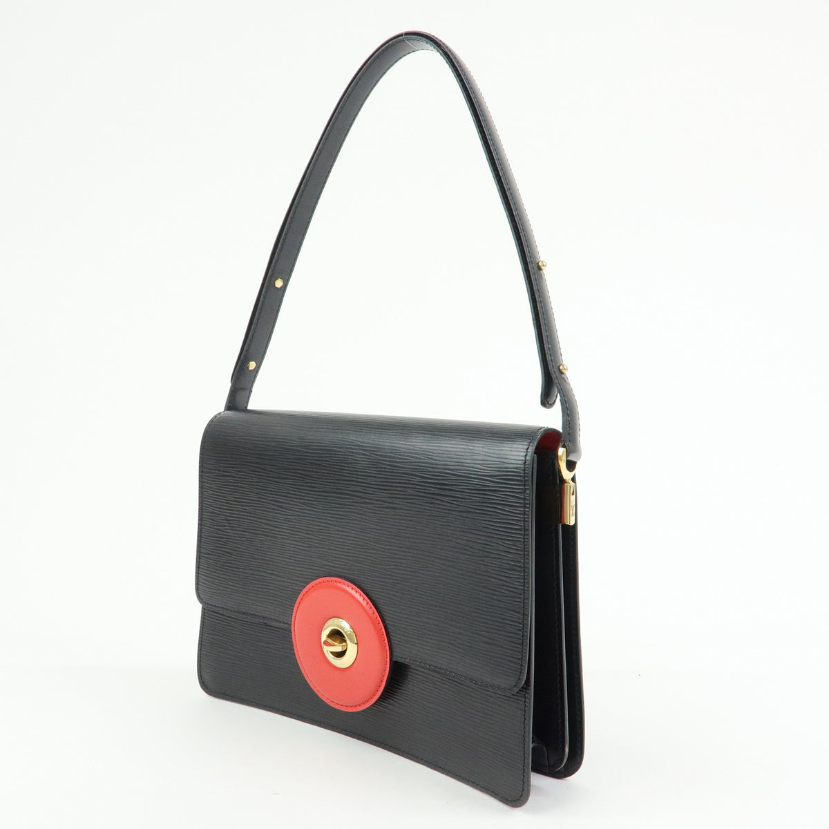 Louis Vuitton Epi Freeland Shoulder Bag Noir Castilian Red M52417
