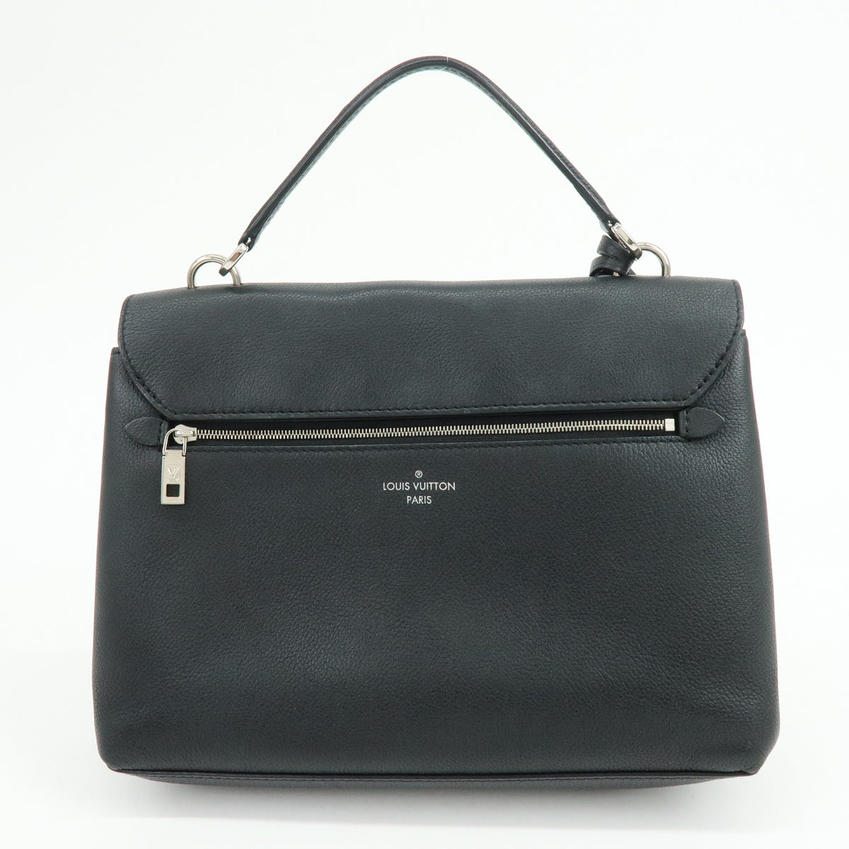 Louis Vuitton My Lockme Satchel Grained Calf Skin Hand Bag Noir M54849