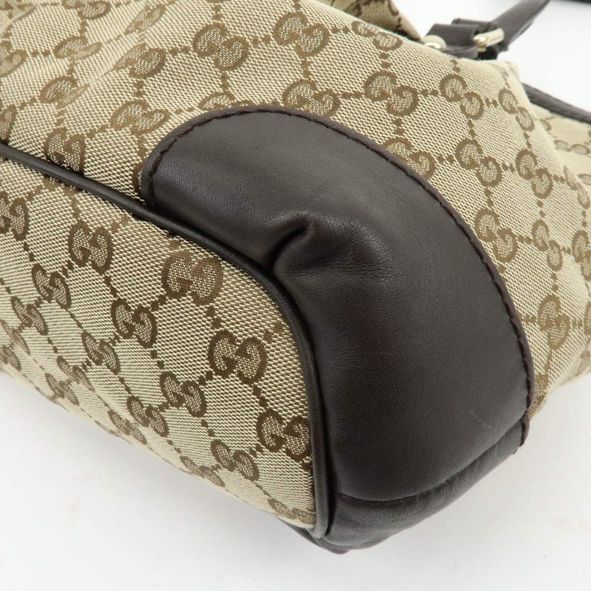 GUCCI Sukey Diamante GG Canvas Leather 2Way Bag Beige Brown 247902