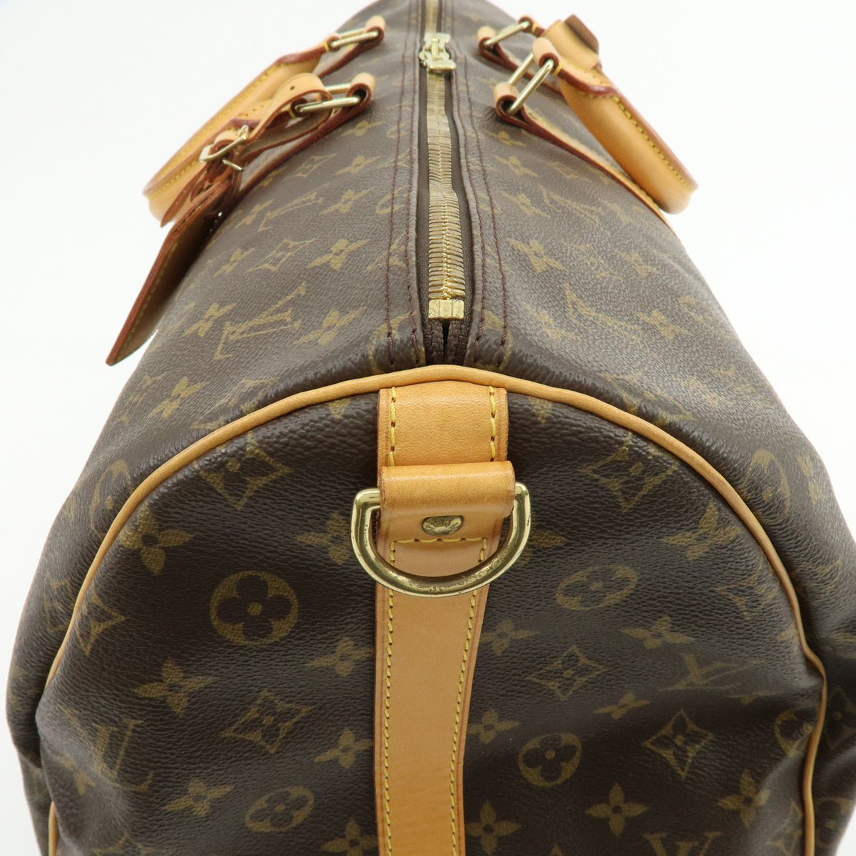 Louis Vuitton Monogram Keep All Bandouliere 55 Boston Bag Brown M41414