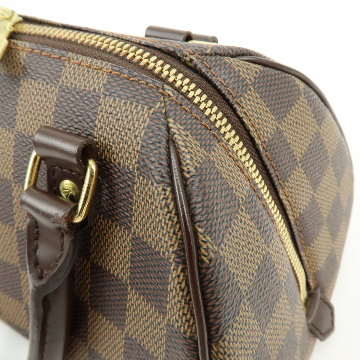 Louis Vuitton Damier Ebene Rivera Mini Hand Bag Brown N41436