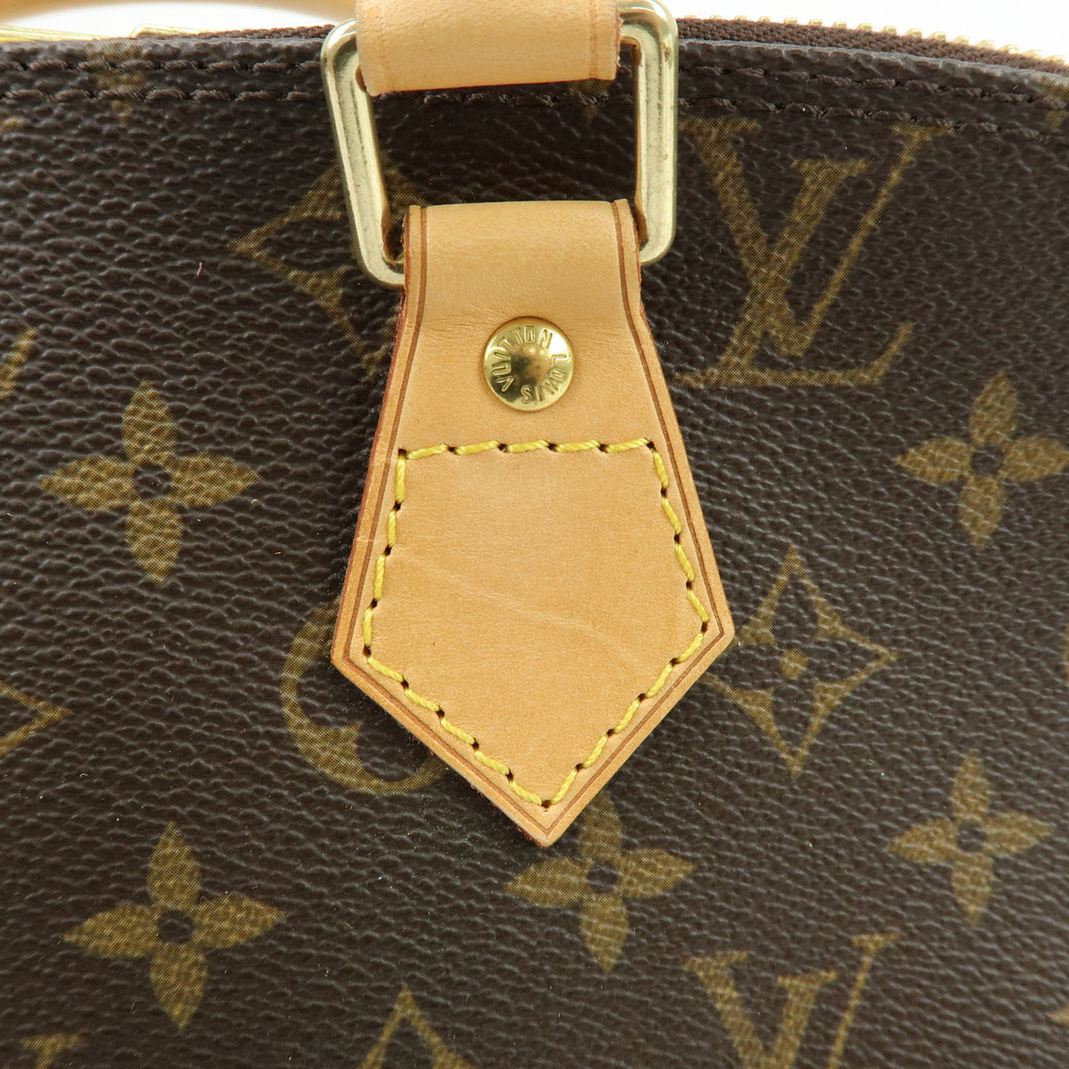 Louis Vuitton Monogram Alma Canvas Leather Hand Bag Brown M51130