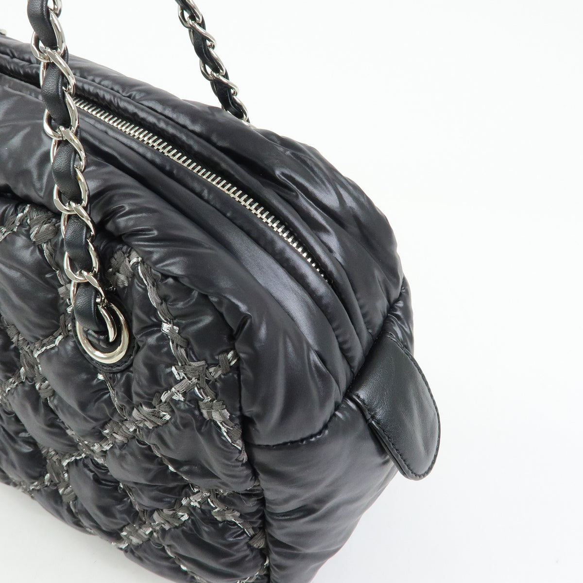 CHANEL Paris Byzance Tweed On Stitch Bowler Bag Shoulder Bag