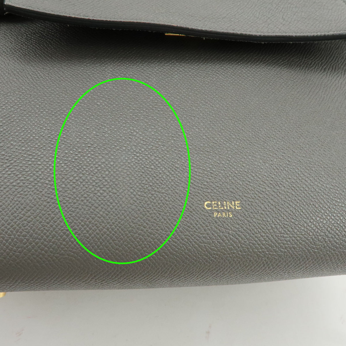CELINE Belt Bag Small Calf Leather 2WAY Bag Hand Bag Shoulder Bag Gray