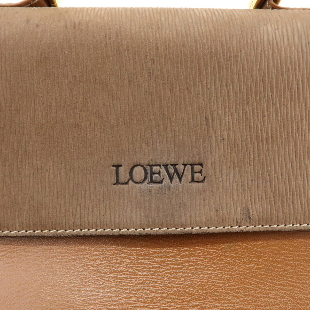 LOEWE Velazquez Suede Leather 2Way Shoulder Bag Hand Bag Brown