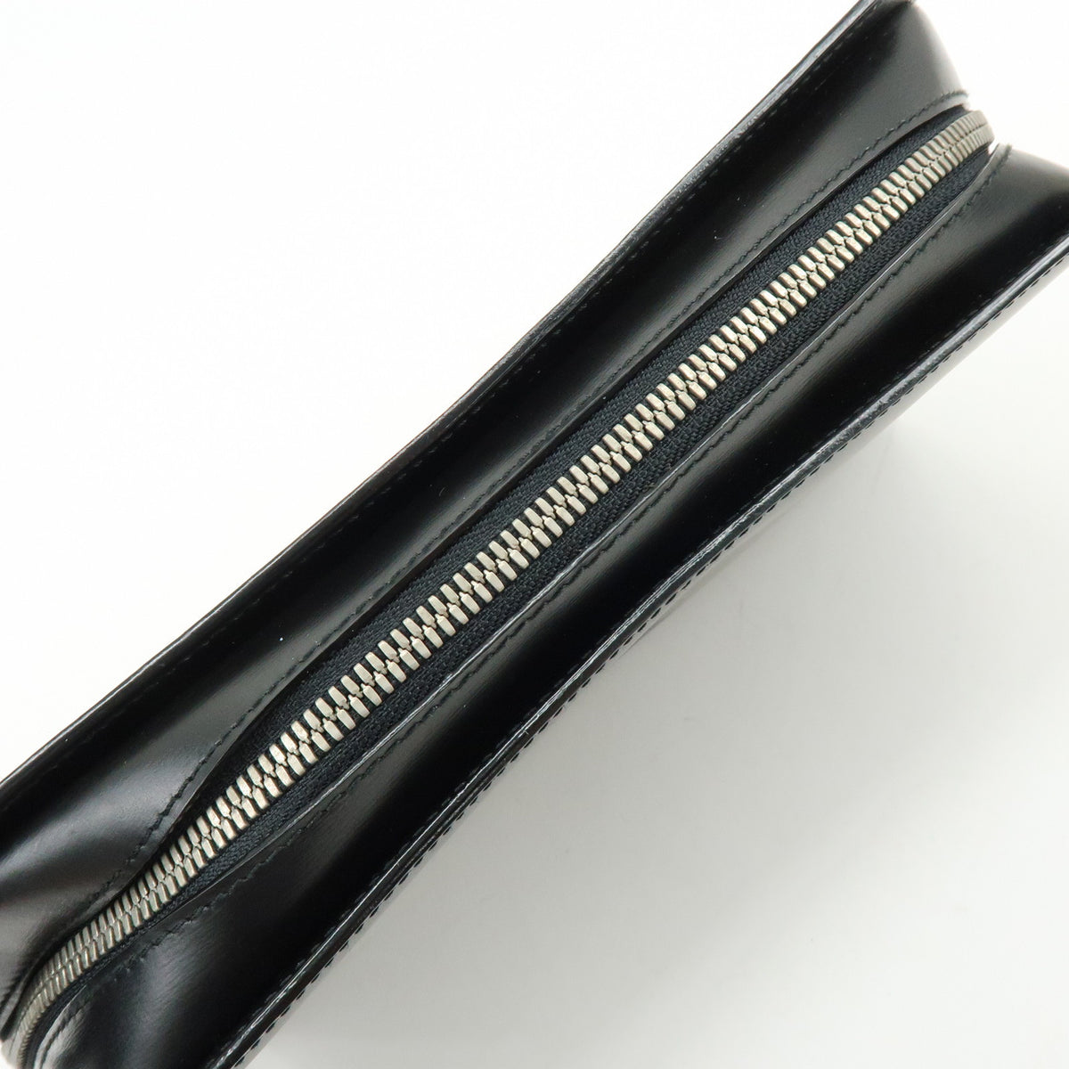Cartier Pasha Leather Clutch Bag Wristlet Bag Pouch Black