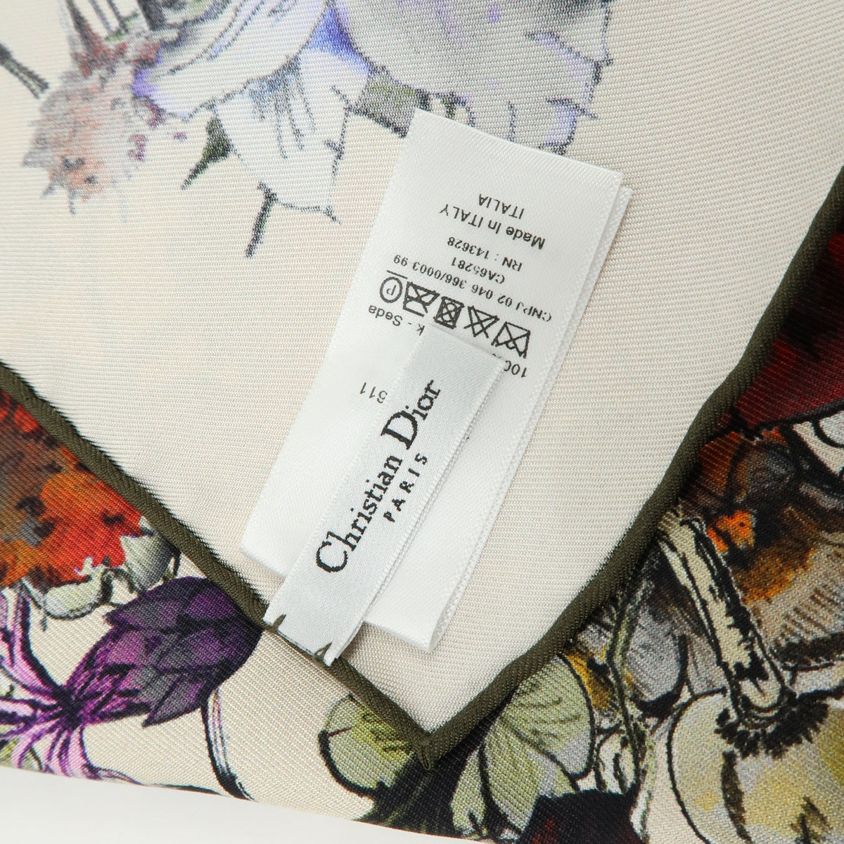Christian Dior Silk 100% Scarf D Millefiori Multicolor