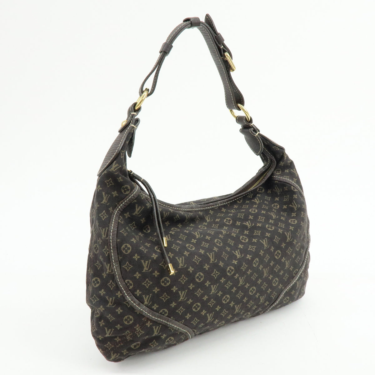 Louis Vuitton Monogram Mini Lin Manon MM Shoulder Bag Ebene M95619