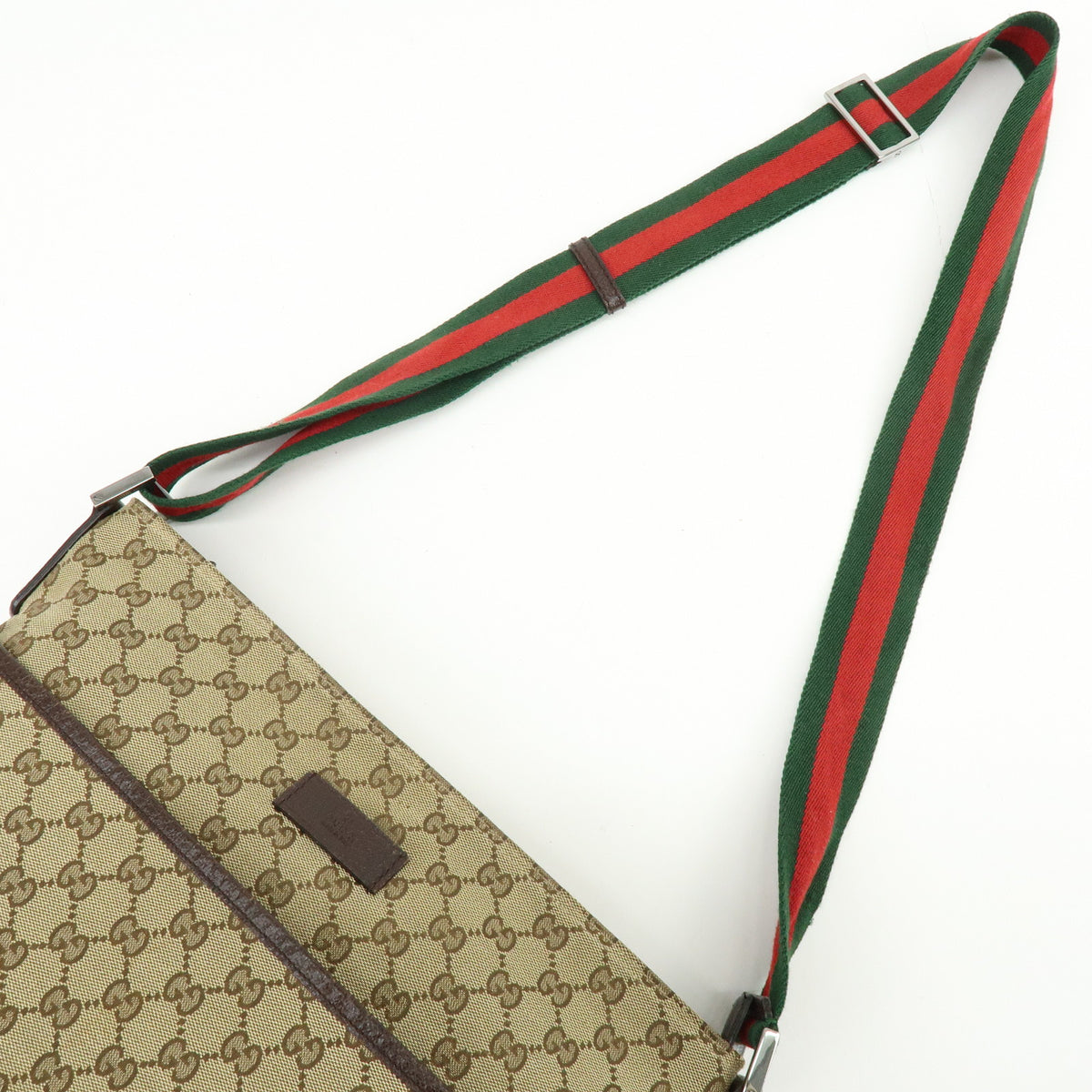 GUCCI Sherry GG Canvas Leather Shoulder Bag Crossbody Bag Beige 189751
