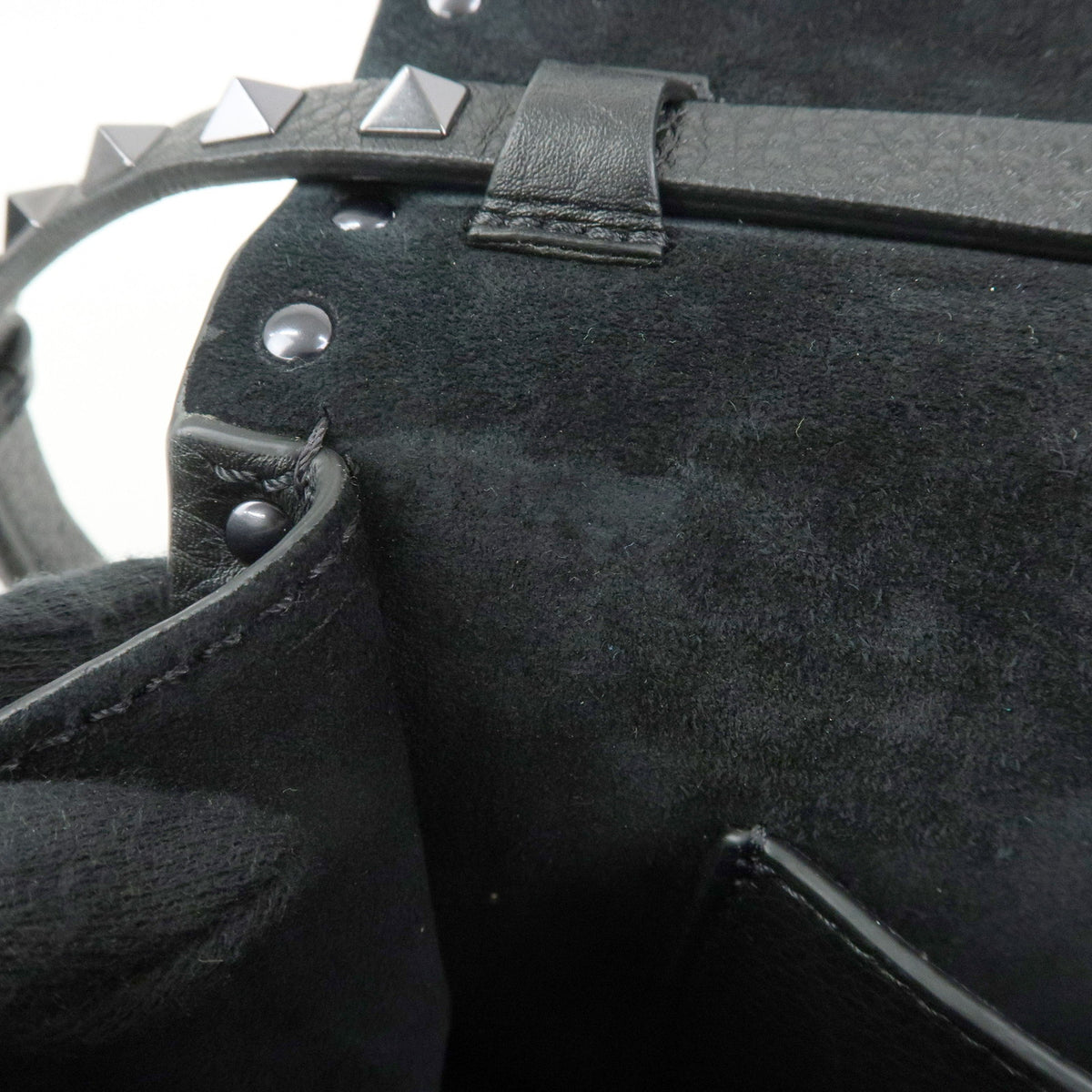 VALENTINO Rockstud Small Leather Shoulder Bag Black