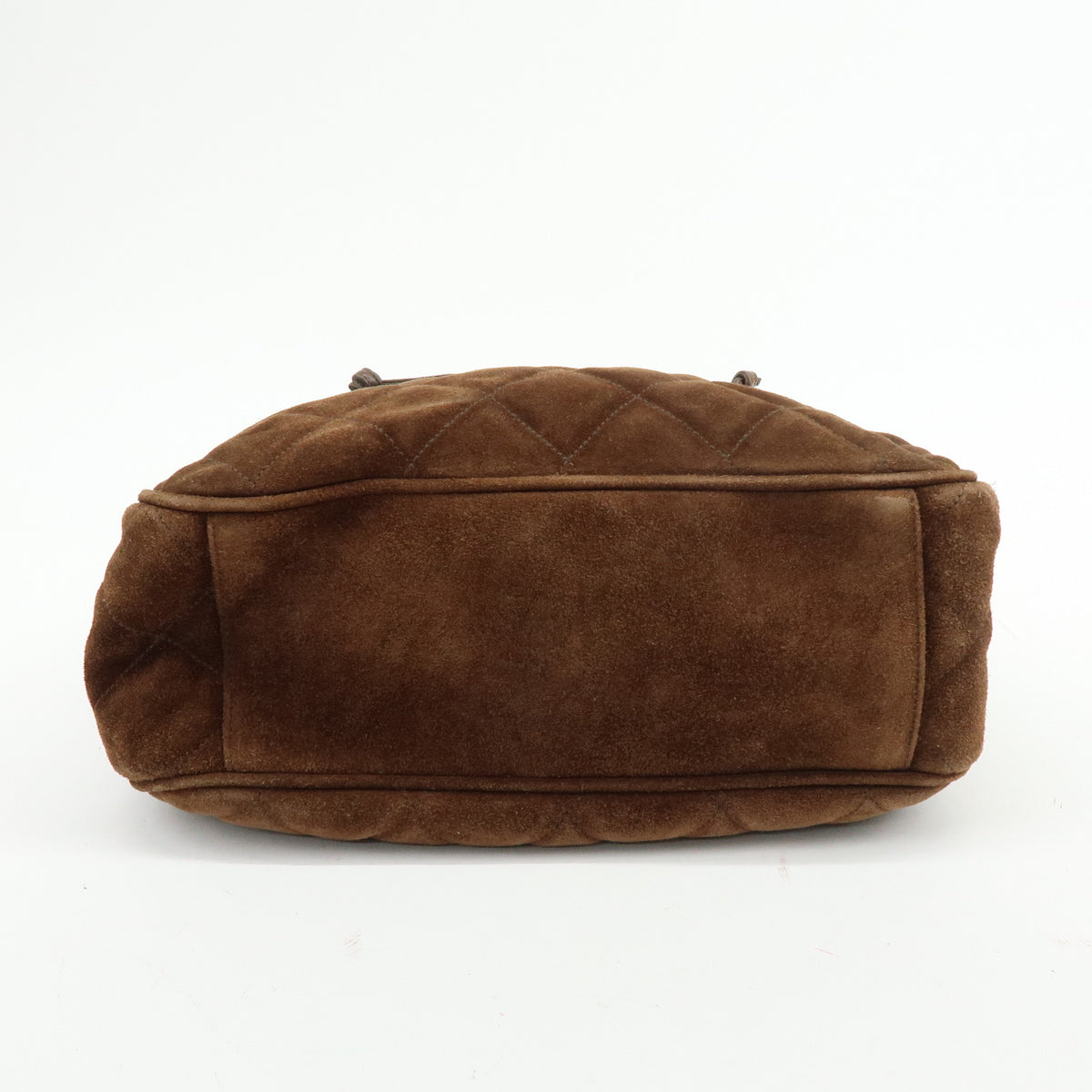 CHANEL Matelasse Suede Leather Shoulder Bag Crossbody Bag Brown