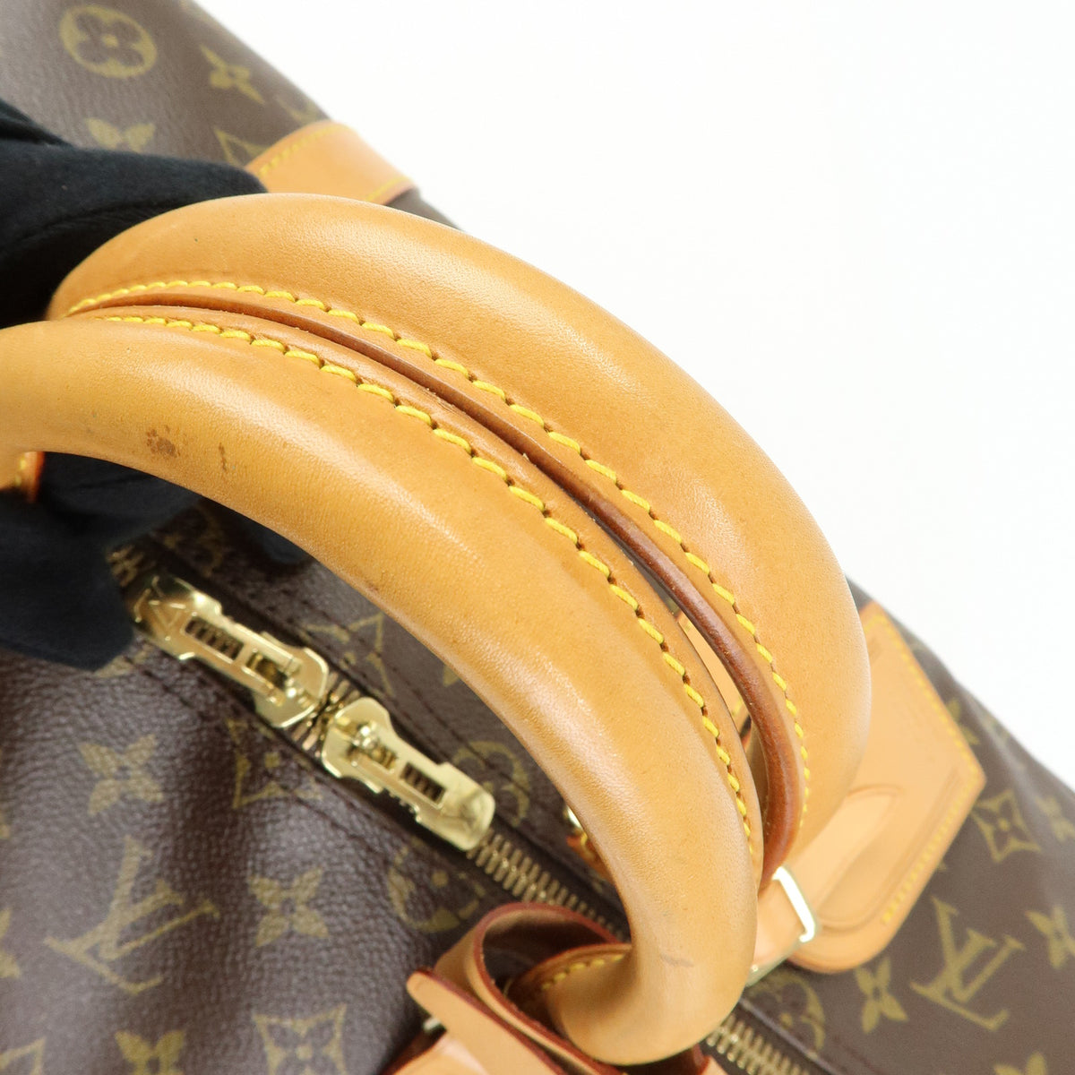 Louis Vuitton Monogram Keep All Bandouliere 55 Boston Bag Brown M41414