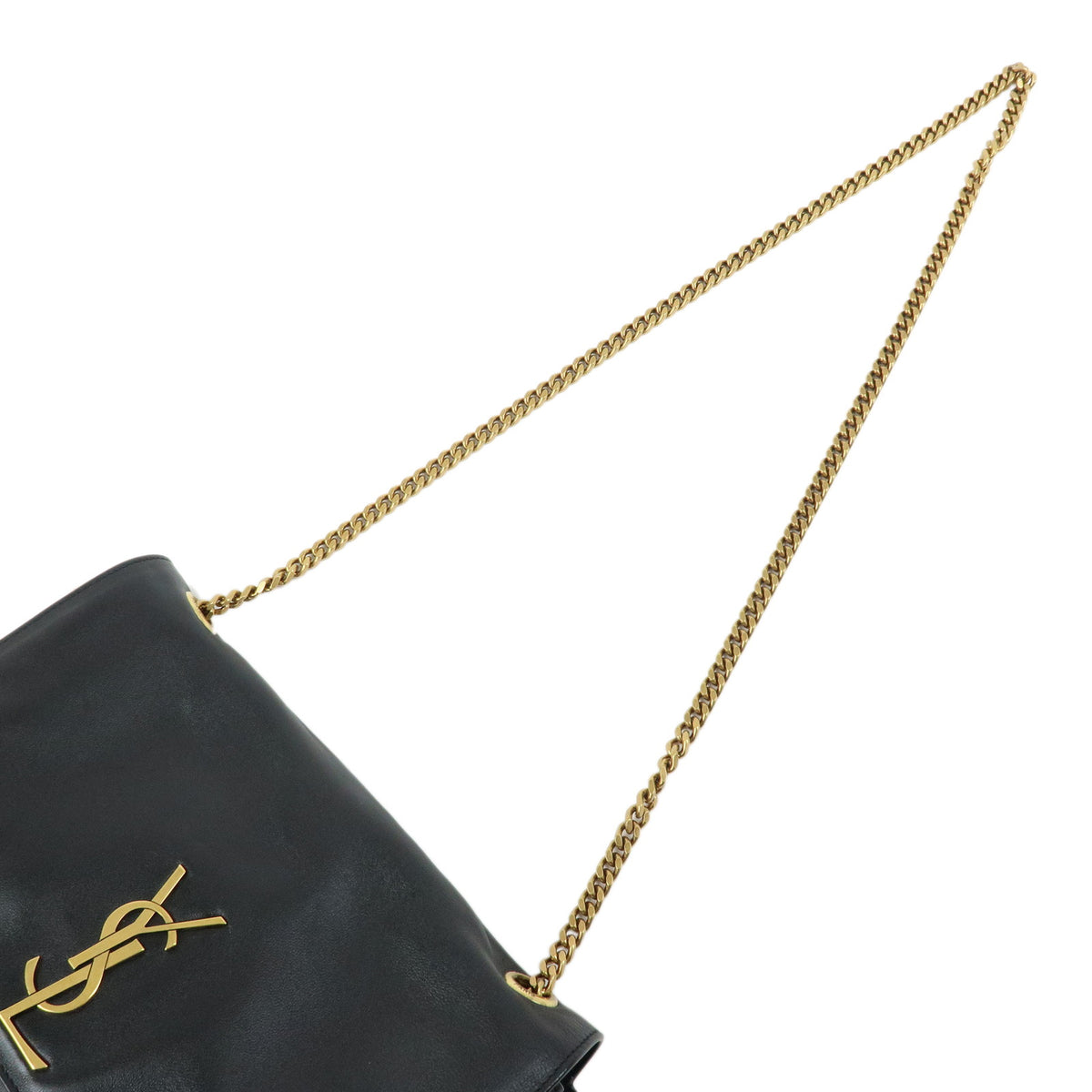 SAINT LAURENT PARIS Cassandra Kate Leather Chain Shoulder Bag Black