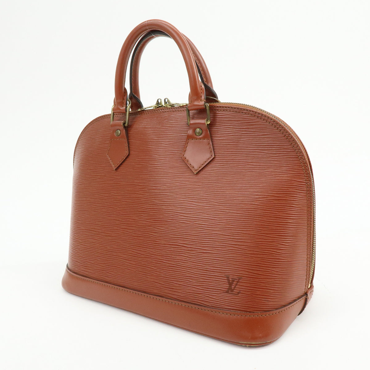 Louis Vuitton Epi Alma PM Leather Hand Bag Kenya Brown M52143
