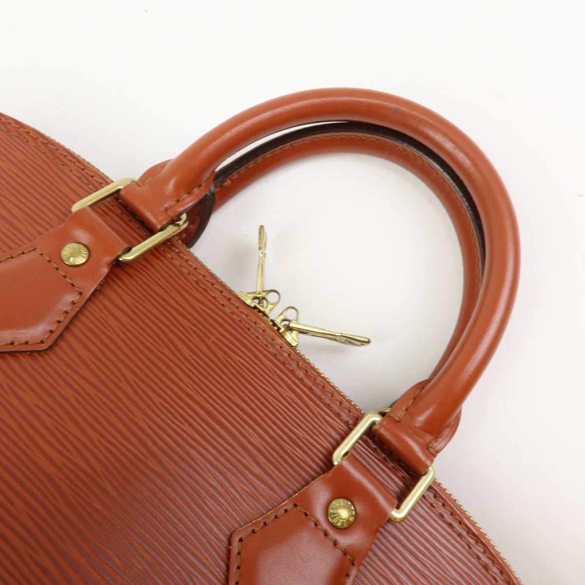 Louis Vuitton Epi Alma PM Hand Bag Kenya Brown M52143