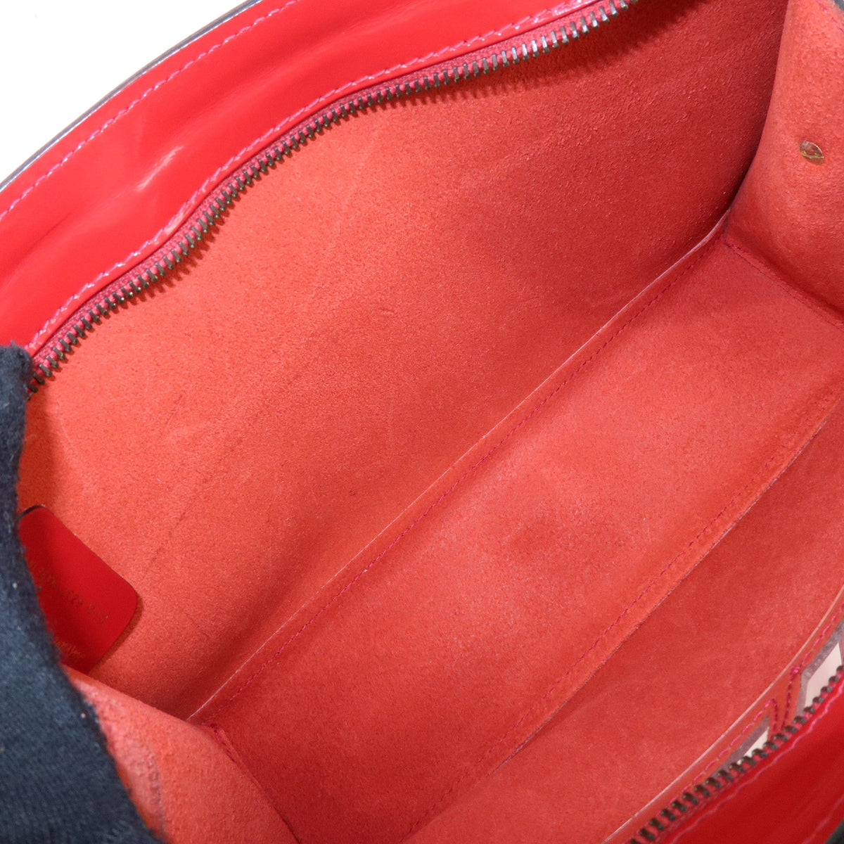 Ferragamo Patent Leather Shoulder Bag Crossbody Bag Red
