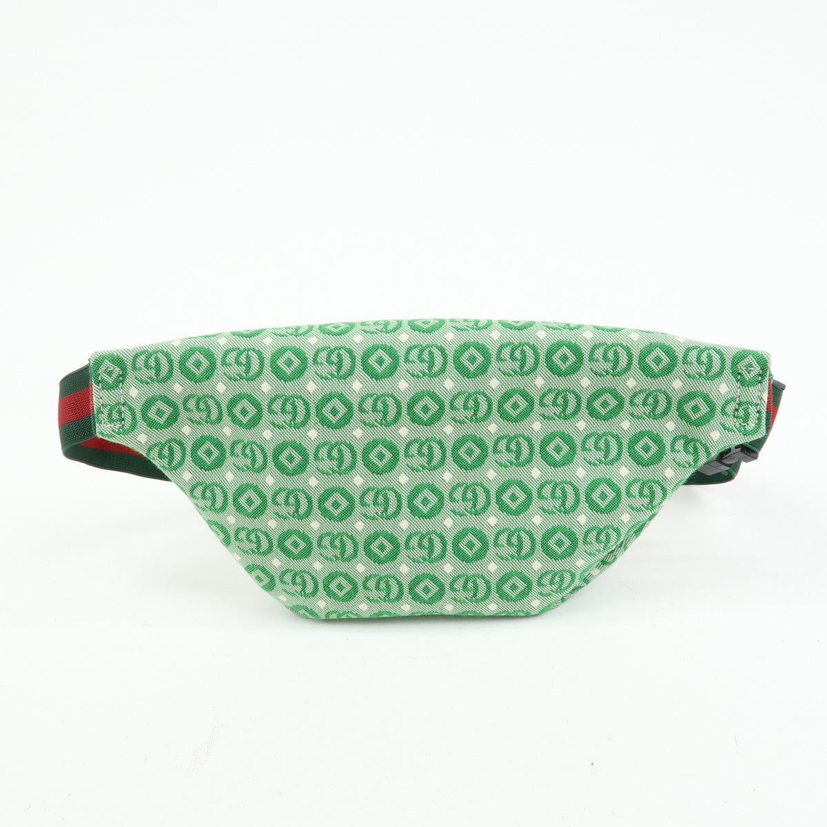 GUCCI Children's Canvas Leather Body Bag Waist Bag Green 502095
