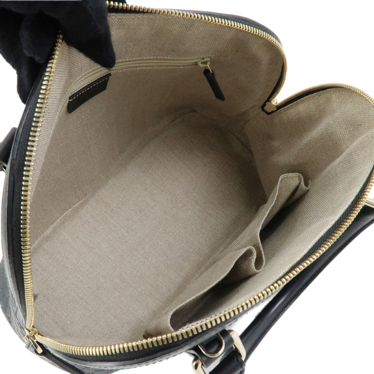 GUCCI Micro Guccissima Leather 2Way Bag Hand Shoulder Bag Black 449663