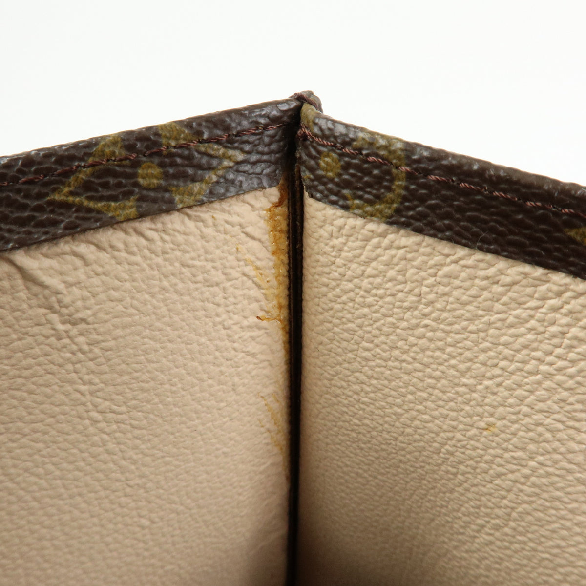 Louis Vuitton Monogram Sac Plat Tote Bag Hand Bag Brown M51140