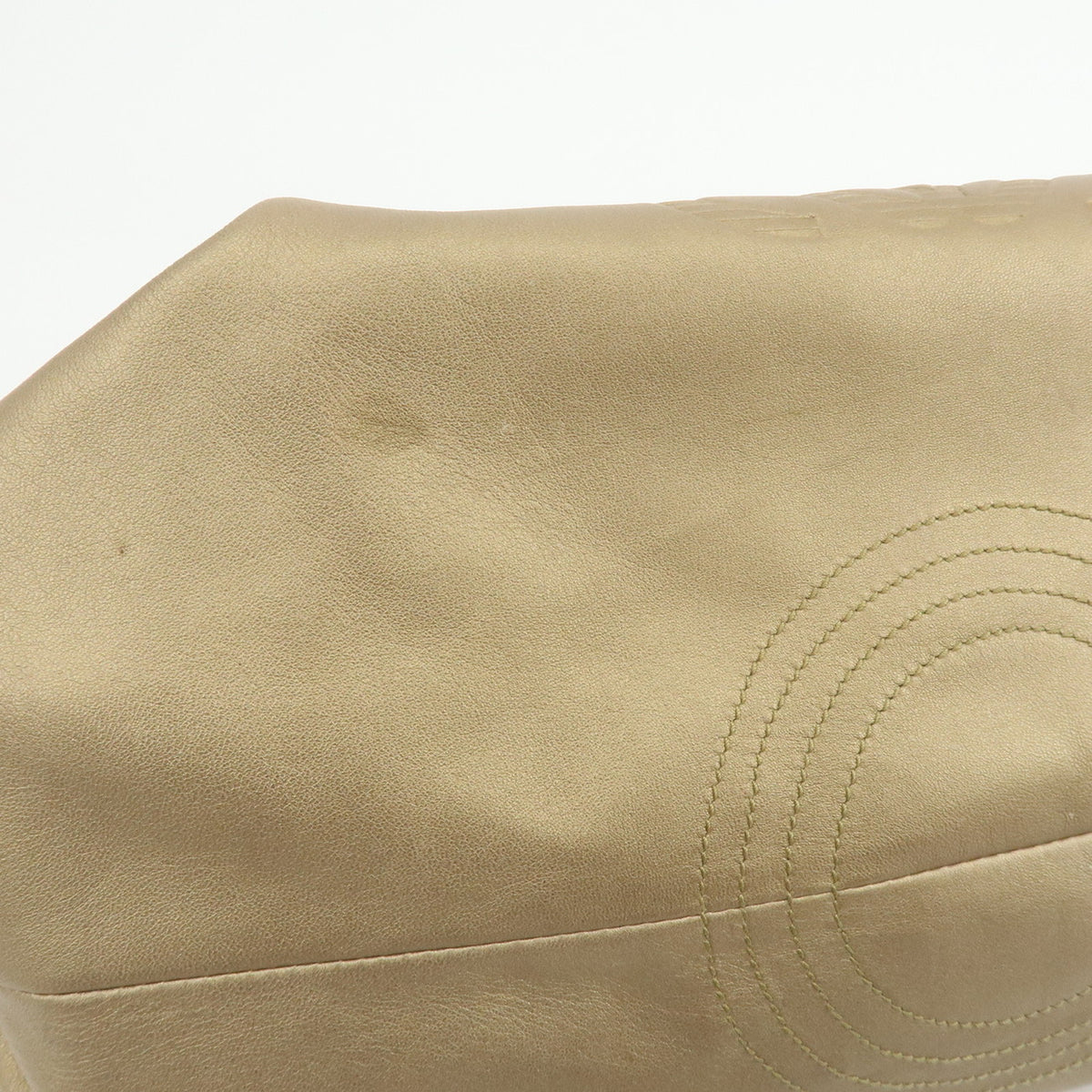 LOEWE Anagram Nappa Aire Leather Hand Bag Tote Bag Gold