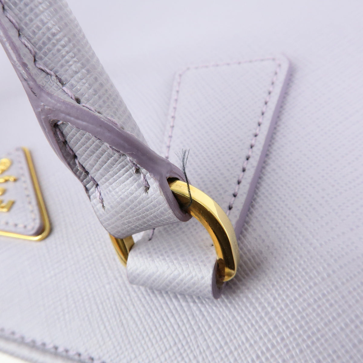 PRADA Triangle Logo Promenado Saffiano Leather 2Way Bag  Purple BN2567