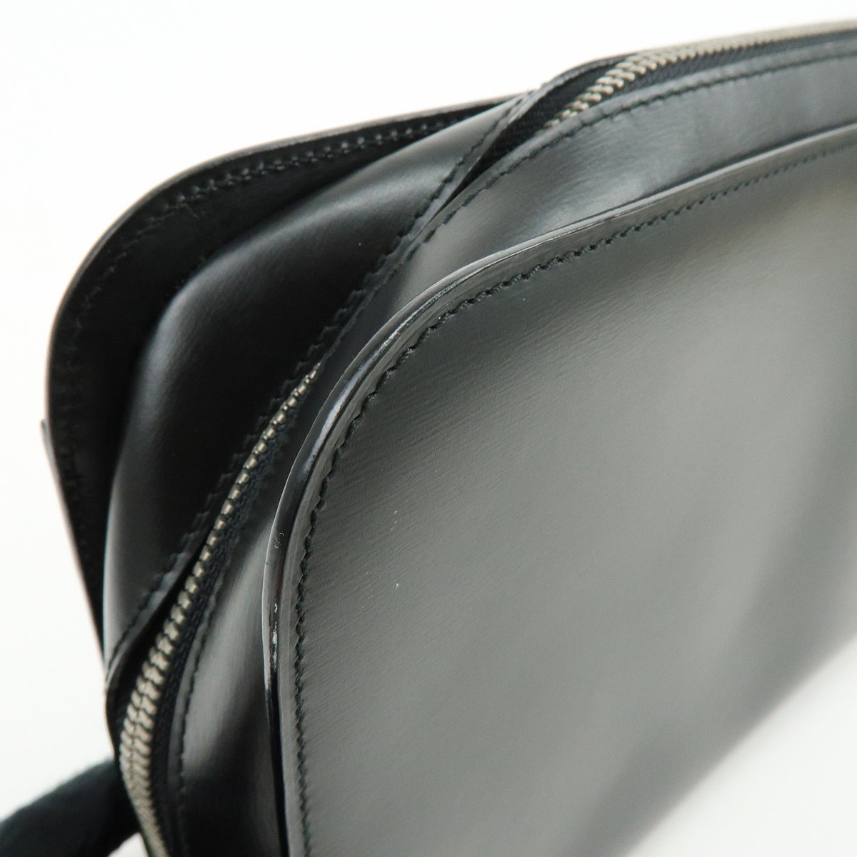 Cartier Pasha Leather Clutch Bag Wristlet Bag Pouch Black