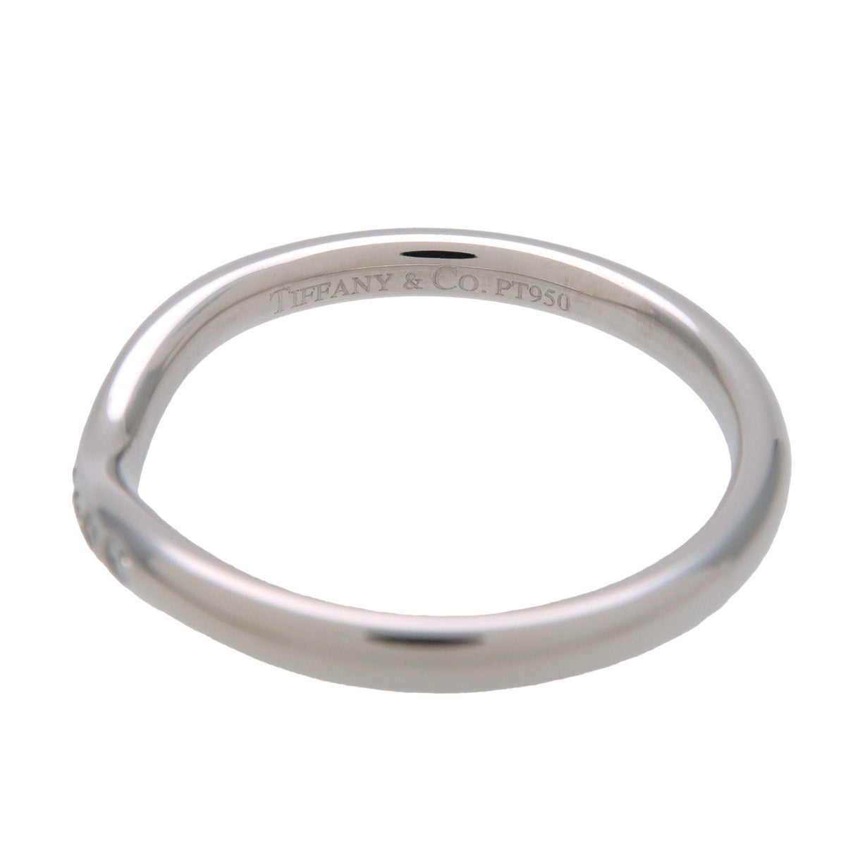 Tiffany & Co Curved Band 9P Diamond Ring PT950 Platinum US 5.25
