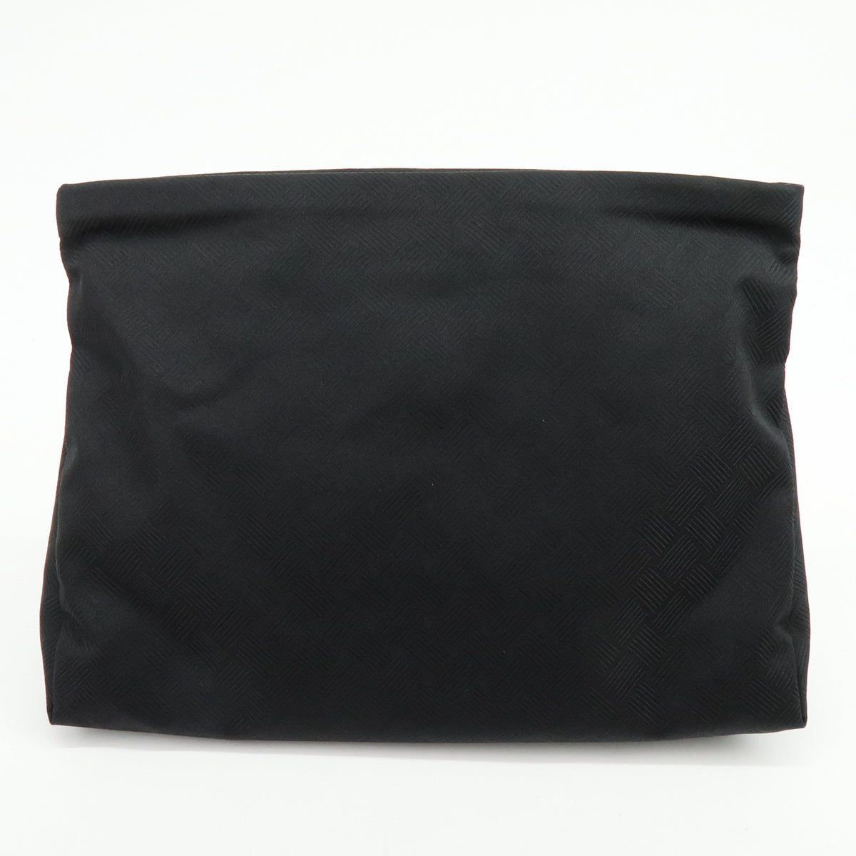BOTTEGA VENETA Intorecciato Nylon Clutch Bag Flat Pouch Black