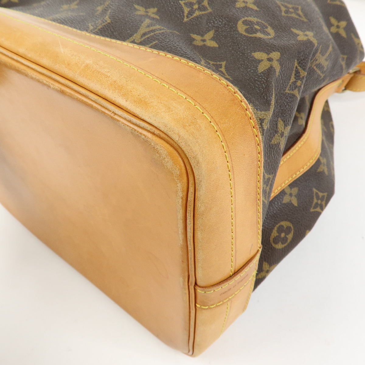 Louis Vuitton Monogram Noe Canvas Leather Shoulder Bag Brown M42224