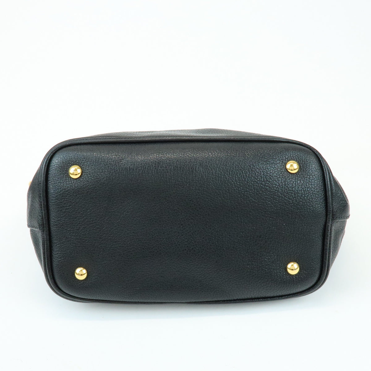 MIU MIU Madras Leather 2Way Shoulder Bag Hand Bag Black RN0886