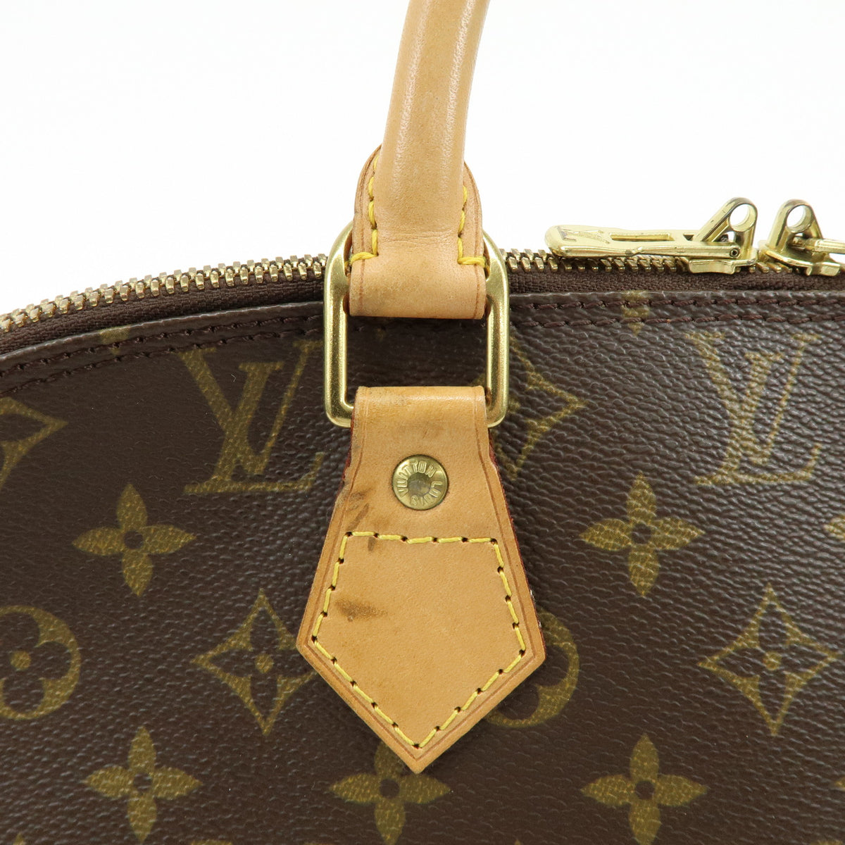 Louis Vuitton Monogram Alma PM Canvas Leather Hand Bag Brown M51130