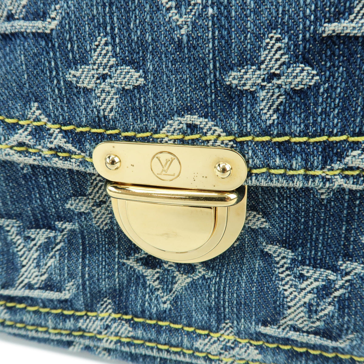 Louis Vuitton Monogram Denim Bum Bag Waist Bag Body Bag Blue M95347