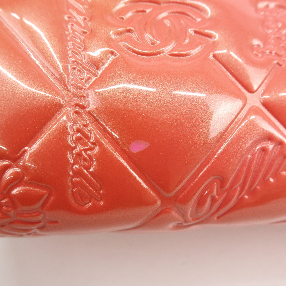 CHANEL Icon Line Patent Leather Chain Shoulder Bag Pink A37156