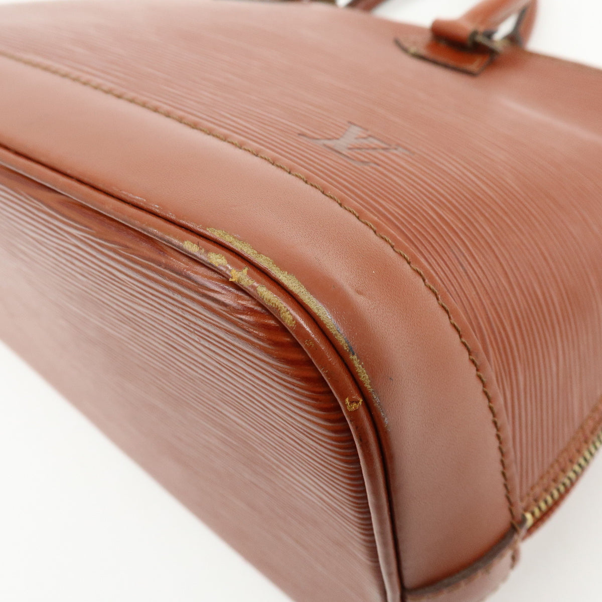 Louis Vuitton Epi Alma PM Leather Hand Bag Kenya Brown M52143