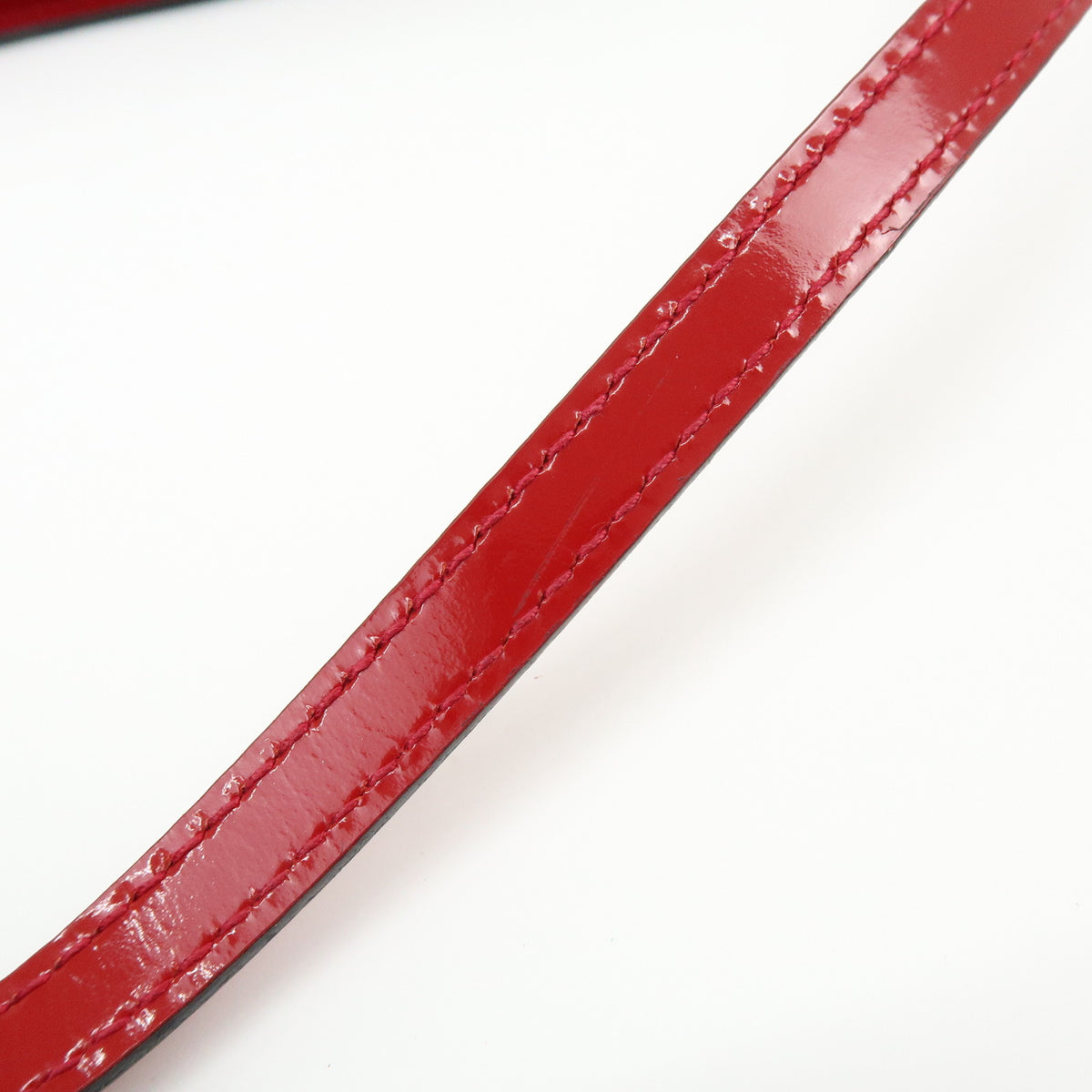 Ferragamo Patent Leather Shoulder Bag Crossbody Bag Red