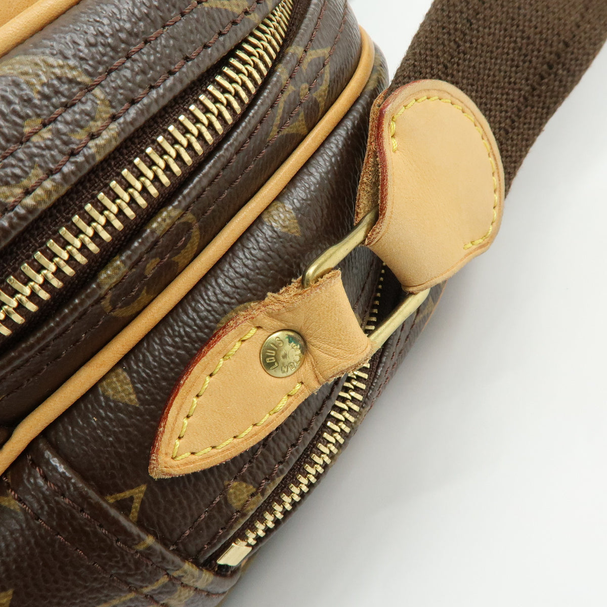 Louis Vuitton Monogram Reporter PM Shoulder Crossbody Bag Brown M45254