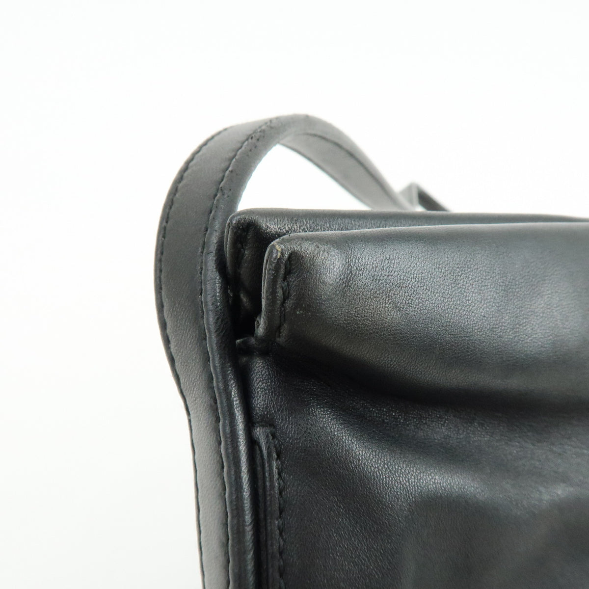 LOEWE Anagram Nappa Leather Flat Shoulder Bag Crossbody Bag Black