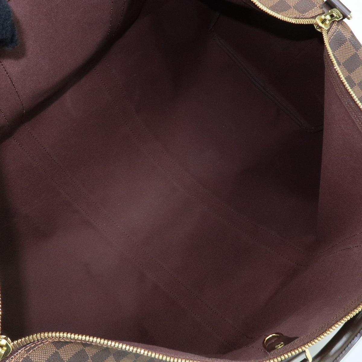 Louis Vuitton Damier Keep All Bandouliere 55 Travel Bag Brown N41414