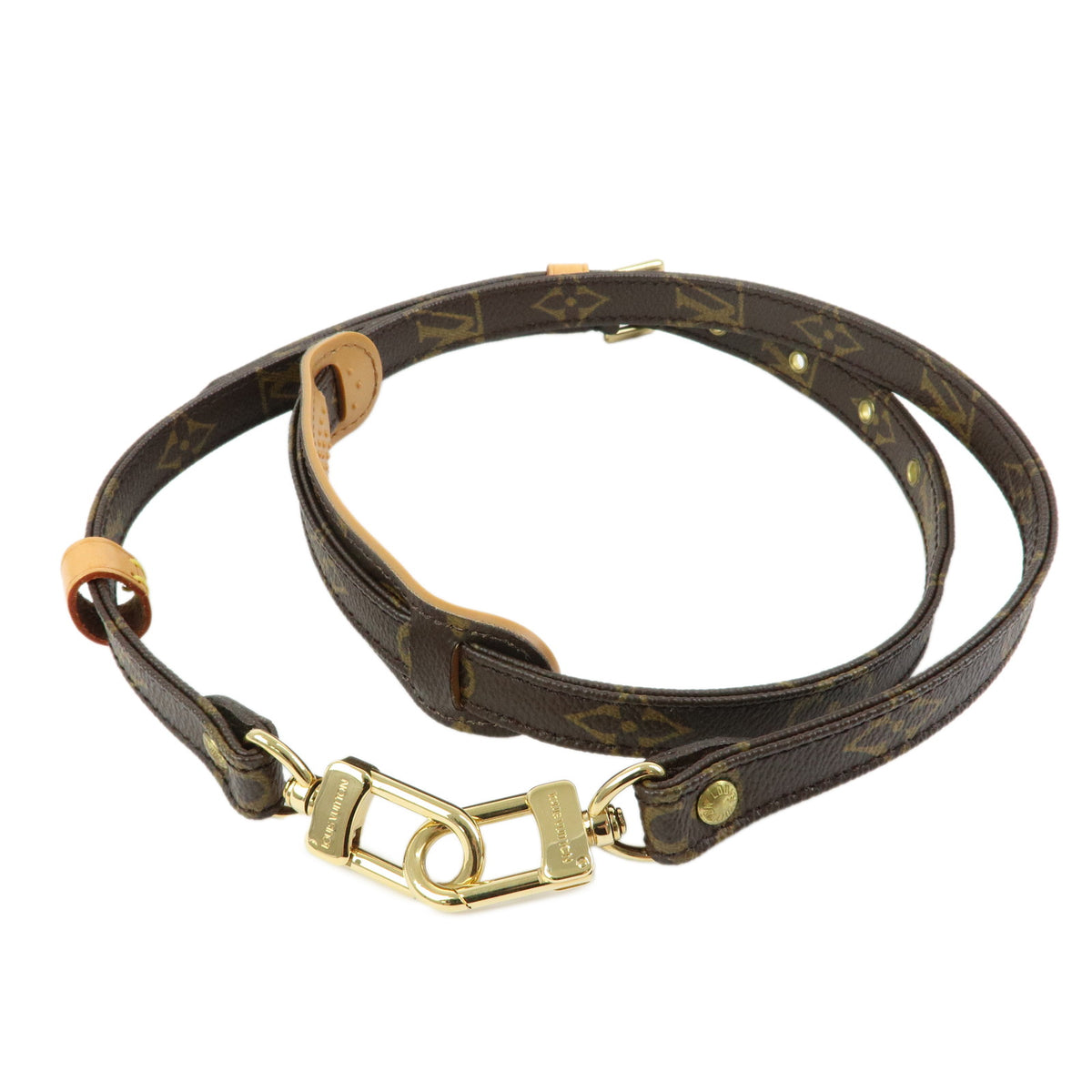Louis Vuitton Monogram Adjustable Shoulder Strap Brown 120cm J52315