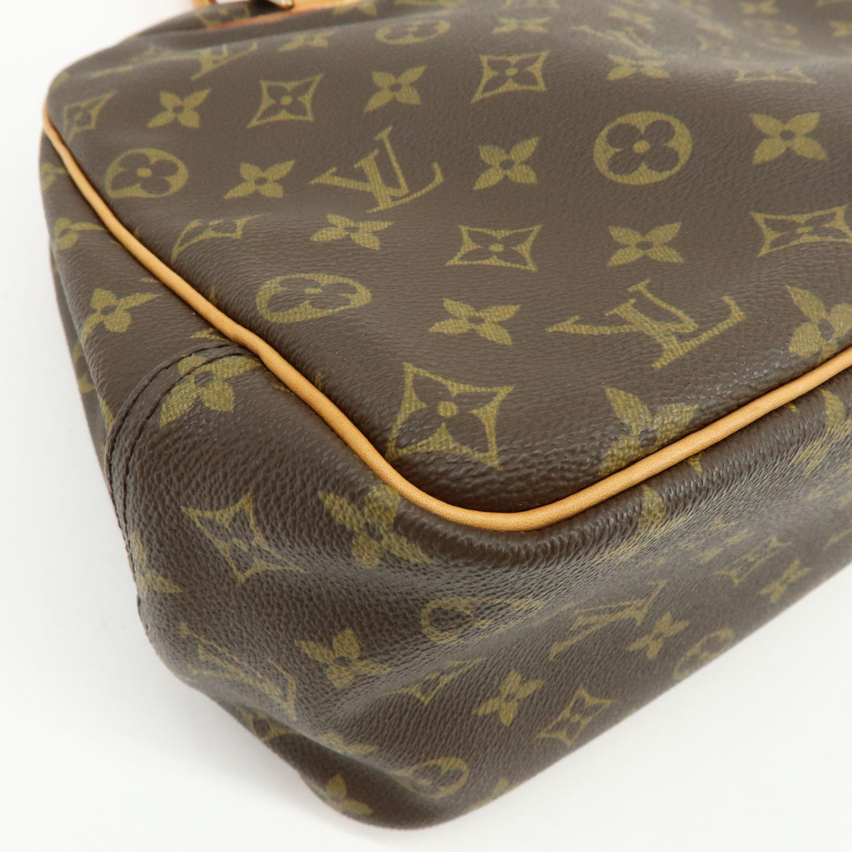 Louis Vuitton Monogram Deauville Canvas Hand Bag Brown M47270
